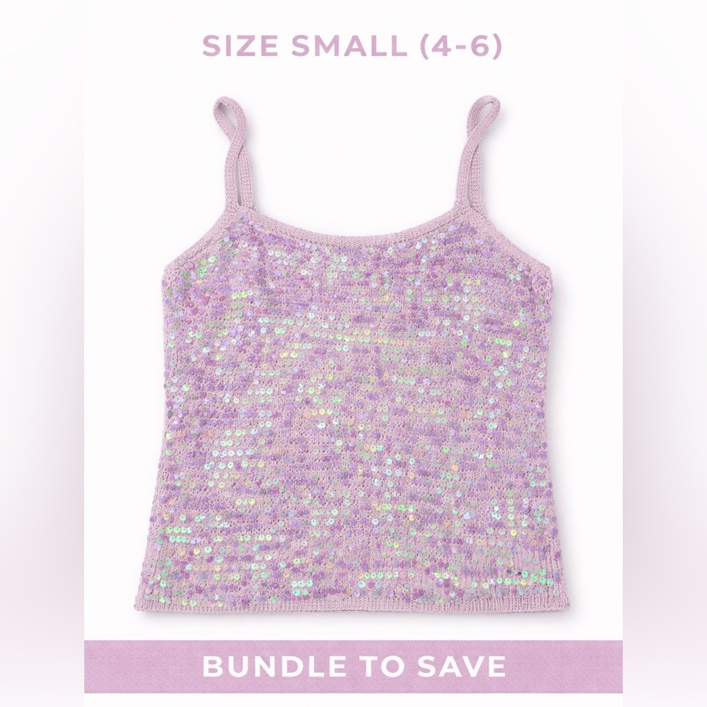 Purple Sequin Tank Top